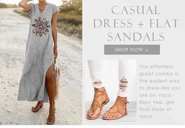 CasualDressAndFlatSandals