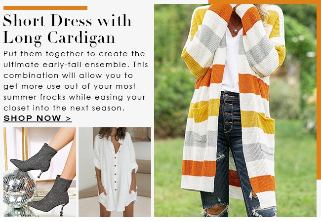 ShortDresswithLongCardigan