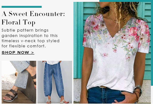 ASweetEncounterFloralTop